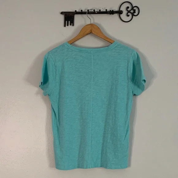 Crew Girlfriend Tee Set of 2 Medium 100% Cotton Pink Blue Basic T-Shirts - Picture 5 of 11